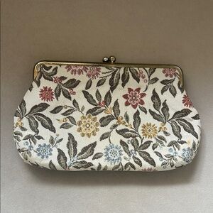 Floral tapestry Patterned  coin Clutch Bag
